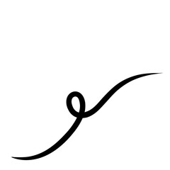 Hand Drawn Swirl Line, Wave Line
