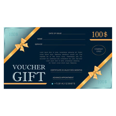 vector illustration. certificate, voucher, gift card