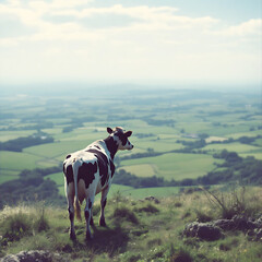 Holstein Cattle black and white cow background