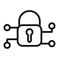 Encryption Vector Line Icon Design