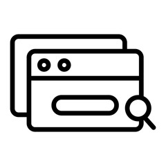 Browser Vector Line Icon Design