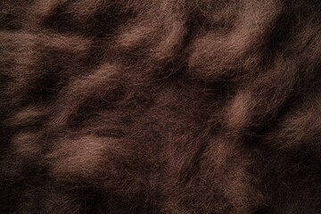Naklejka premium A close view of dark brown wool felt material displays a soft, fuzzy texture. The subtle variations in shade highlight the natural qualities of wool fabric in exquisite detail