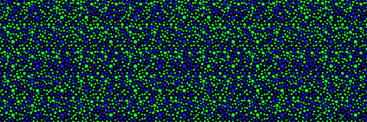 Green, blue and black  dots. Abstract seamless pattern. Vector background for banner, poster, festival, music and parties
