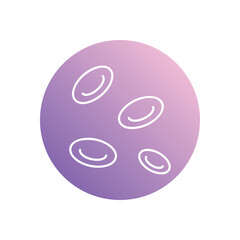 Blood Cells icon isolated on a white background. Vector illustration.