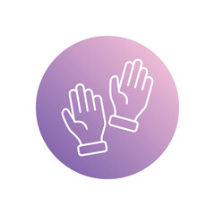 Obraz premium Glove icon isolated on a white background. Vector illustration.