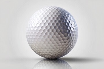 Golf Ball: A meticulously detailed golf ball, a symbol of precision and focus in the game, showcasing the unique dimpled surface designed for aerodynamic excellence.