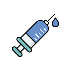 Syringe icon isolated on a white background. Vector illustration..