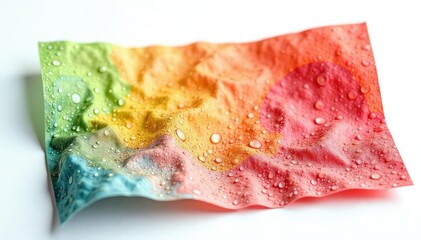 Close-up view of a textured flap against a stark white backdrop , white, image