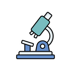 Microscope icon isolated on a white background. Vector illustration.