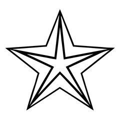 silver star isolated on white