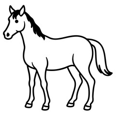 vector illustration of a horse