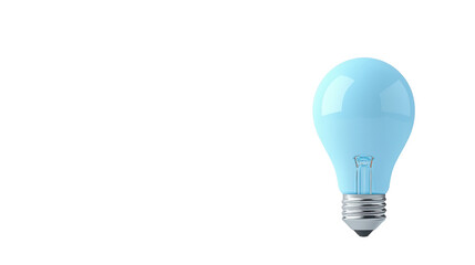 A vibrant blue light bulb shining brightly symbolizing creativity innovation and the spark of new ideas