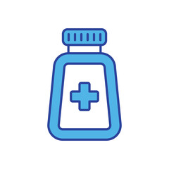 Obraz premium Medicine Bottle icon isolated on a white background. Vector illustration.