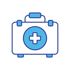 Obraz premium First Aid Kit icon isolated on a white background. Vector illustration.
