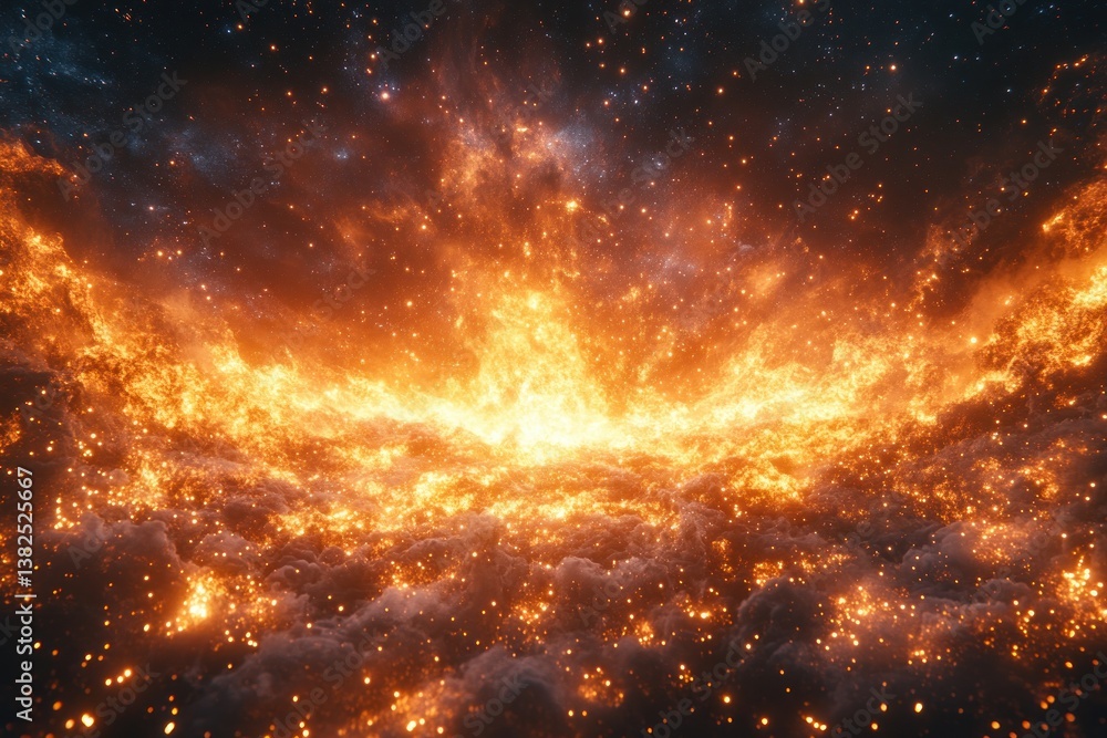 Poster cosmic journey through time and space exploring warp speed and unknown dimensions in the universe