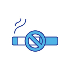 No Smoking icon isolated on a white background. Vector illustration.