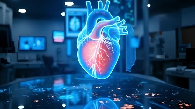 Digital Heart Scan Futuristic Medical Technology