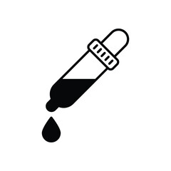 Eye Dropper icon isolated on a white background. Vector illustration.