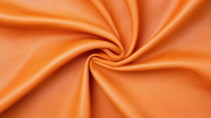 A detailed close-up of luxurious caramel-colored leather with a smooth, soft texture and subtle...