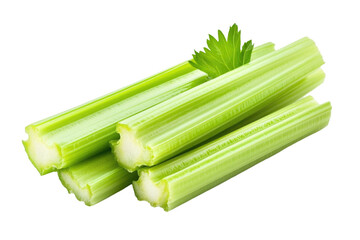 Chopped Celery Stalks on transparent background