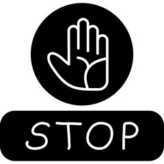 Obraz premium Stop Icon