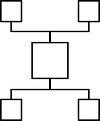 Flowchart. Hierarchy vector icons. Org chart. Organizational flow.
