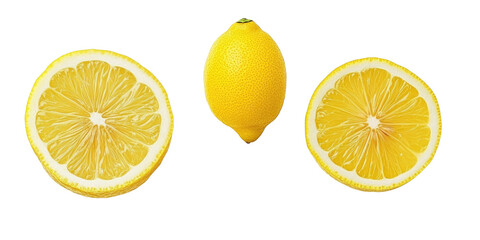 Fototapeta premium Whole Lemon Image on transparent background