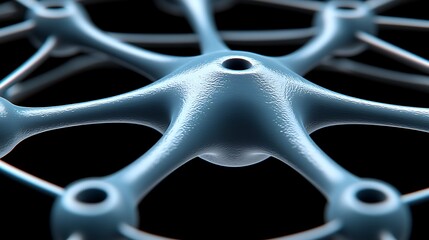 A close up detailed image of abstract connected structures