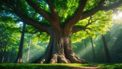 Obraz premium Ancient redwood forest.