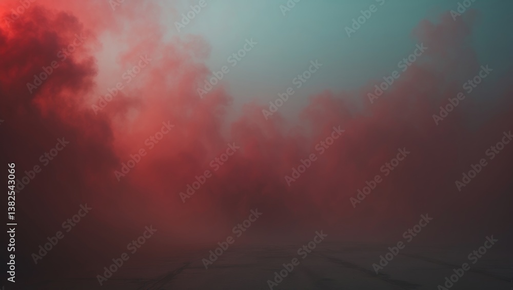 Aufkleber shiny red bokeh background