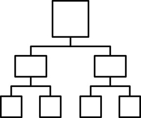 Flowchart. Hierarchy vector icons. Org chart. Organizational flow.