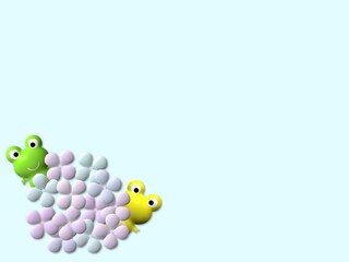 アジサイとカエル　A-1