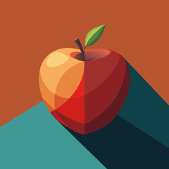 vector illustration of an apple
