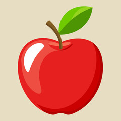 Fototapeta premium red apple vector illustration