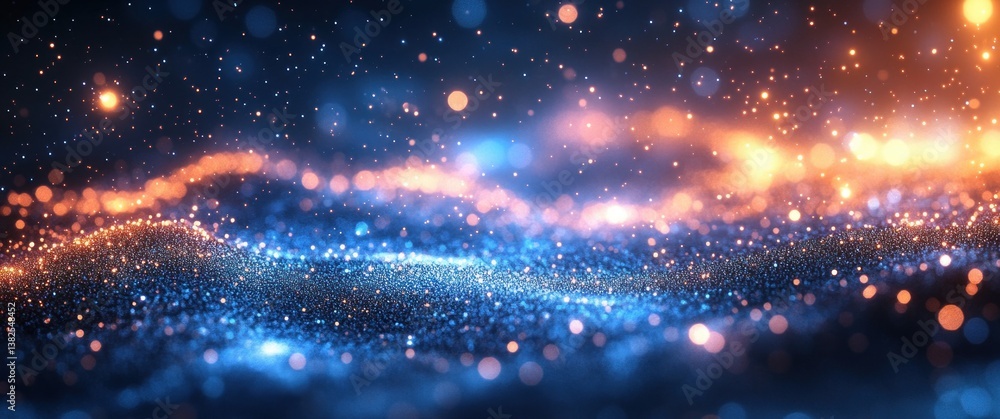 Aufkleber network connection technology communication big data abstract digital art blue background