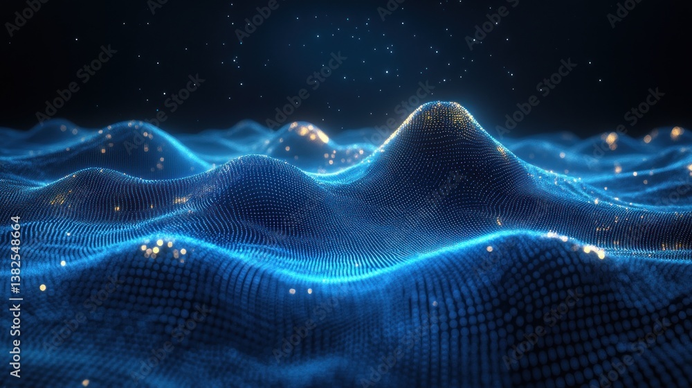 Aufkleber futuristic digital network connection technology concept cyberpunk art data communication infrastruc