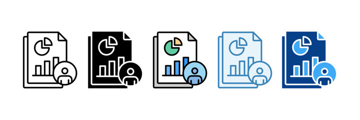 Business Member  Icon Set Multiple Style Collection
