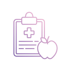 Nutrition icon isolated on a white background. Vector illustration.