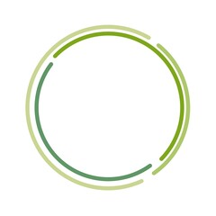 Geometric circle entwined wheels. Business abstract icon. As sign, symbol, logo, web, label, emblem.
