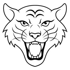 Obraz premium vector illustration of a tiger head