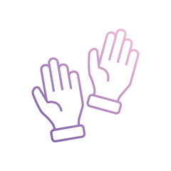 Glove  icon isolated on a white background. Vector illustration.