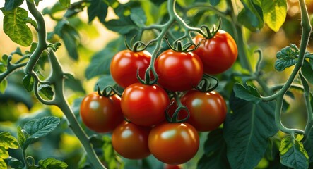 Ripe red tomatoes. Tomato (Solanum lycopersicum). A variety of plum tomato originating from a specific region, recognized for its flavor and quality.
