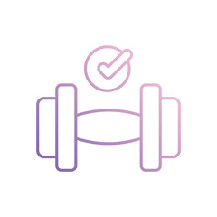 Dumbbell  icon isolated on a white background. Vector illustration.