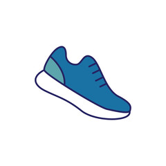 simple colored icon of shoes for sports