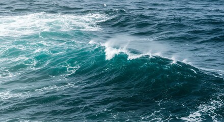 Fototapeta premium Dramatic Ocean Wave Turquoise Water Whitecaps Seascape