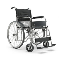 Fototapeta premium Wheelchair on white background representing mobility assistance 