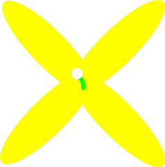 Spring forsythia flower icon illustration design