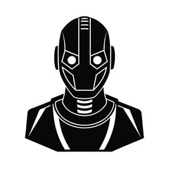 Silhouette of a Robot Head.