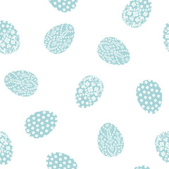 Easter eggs drawing clipart pattern. Happy easter egg flat clip art collection in colorful and multicolored paint art for traditional hunting celebration. Vector illustration