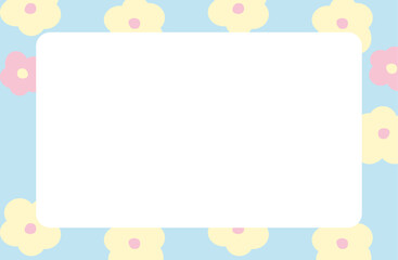 カラフルな花のフレーム